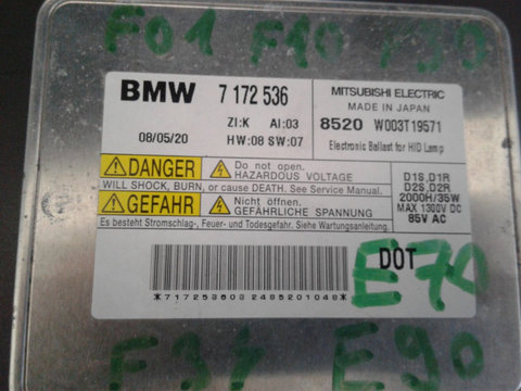 Balast droser xenon far BMW Seria 3, E90, E91, E92, E93, 7172536