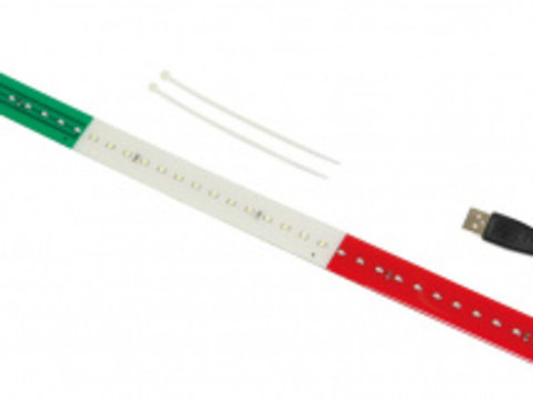 Banda 42LED 60cm alimentare prin USB steag - Italia orizontal/Ungaria vertical