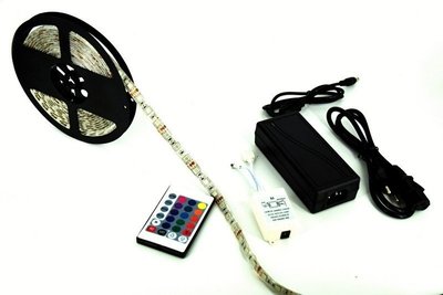 Banda LED 5m RGB 5050 kit Complet Telec.+Controlle