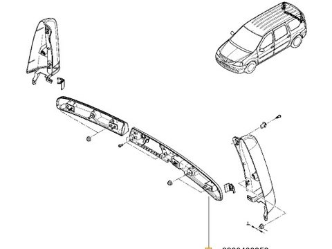 BANDOU USA BATANTA STANGA CU ZAVOR DACIA LOGAN MCV