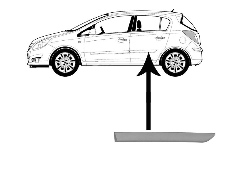 Bandou usa Opel Corsa D 07.2006-12.2014 Usa Spate Dreapta Grunduit 5172444 , modele cu 5Usi , 1buc.