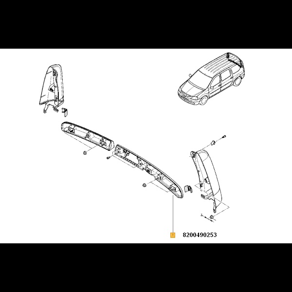Bandou usa spate stanga BK -usa incarcare portbagaj Dacia Logan MCV