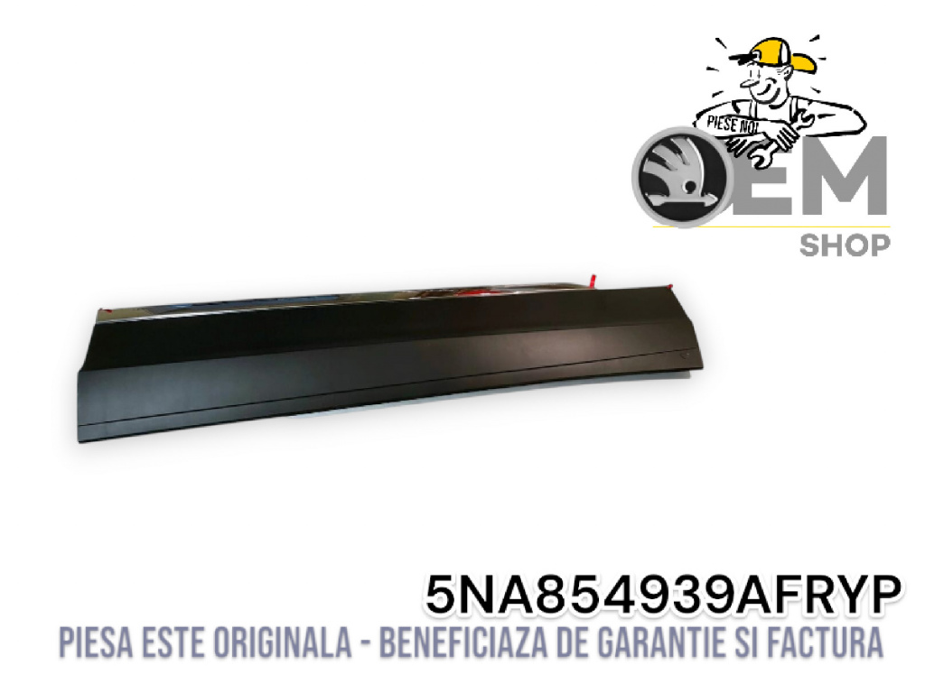Bandou usa stanga fata cu ornament cromat Skoda produs nou original cod piesa 5NA854939AFRYP