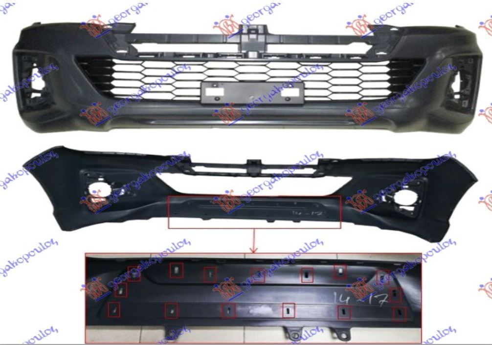 BARA FATA 4WD 18- (MILLENIUM/INVICIBLE) - F2, TOYOTA, TOYOTA Hilux- 2WD/4WD 15-20, 826203600
