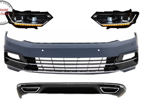 Bara Fata cu Faruri LED si Difuzor VW Passat B8 3G (2015-2019) R-Line Design- livrare gratuita