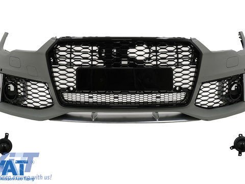 Bara Fata cu Grila Centrala compatibil cu Audi A7 4G Facelift (2015-2018) RS7 Design