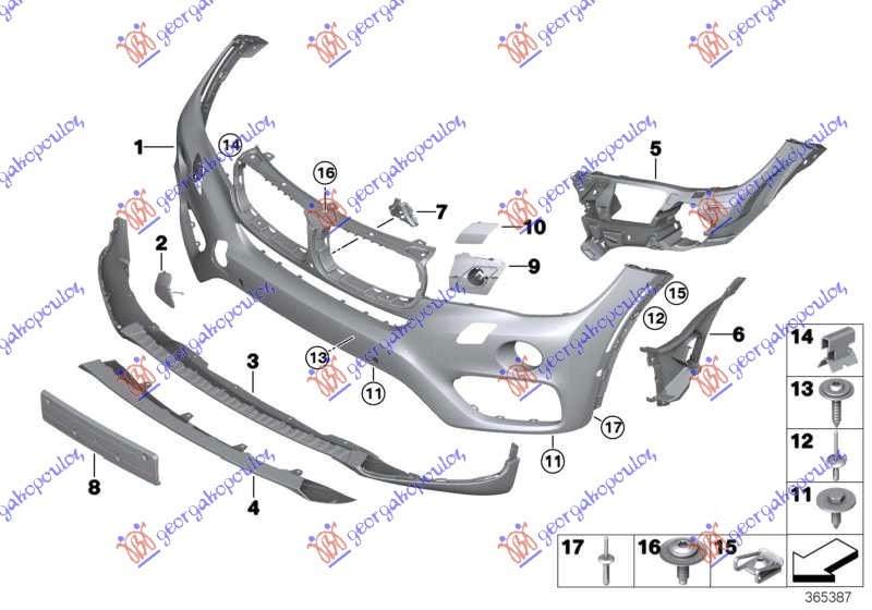 BARA FATA GRUNDUITA CU ORIFICIII SENZORI PROXIMITATE , SPALATOR SI CAMERA - BMW X6 (F16) 14-, BMW, BMW X6 (F16) 14-19, 162103370