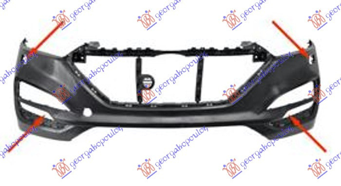 BARA FATA SUPERIOARA GRUNDUITA (CU LED DRL SI SPALATOR) (CU & FARA ORIFICII SENZORI PARCARE) , HYUNDAI, HYUNDAI TUCSON 15-18, 375003385