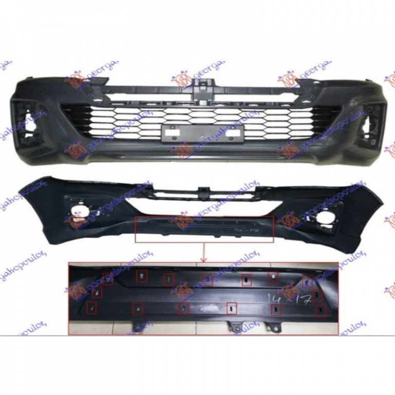 BARA FATA TOYOTA HILUX 2015-> Bara fata 4WD 2018-> (MILLENIUM/INVICIBLE) PIESA NOUA ANI 2015 2016 2017 2018