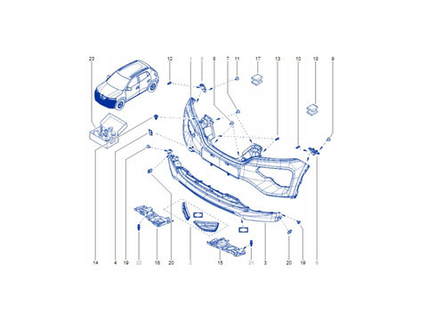 Bara protectie fata Dacia Spring NOUA 620228950R OE