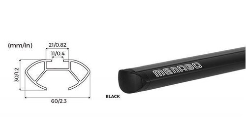 Bare transversale Menabo Delta Black pen