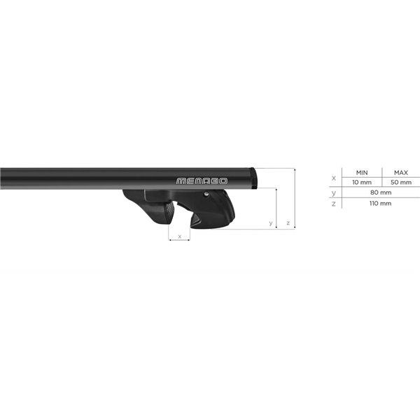 Bare transversale Menabo Jackson Black X