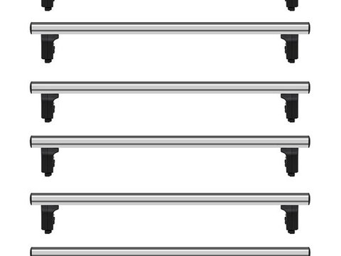 Bare transversale Volkswagen Crafter, model 2006-2017, L1,L2,L3,L4,L5 - H1,H2,H3, aluminiu, Menabo Professional