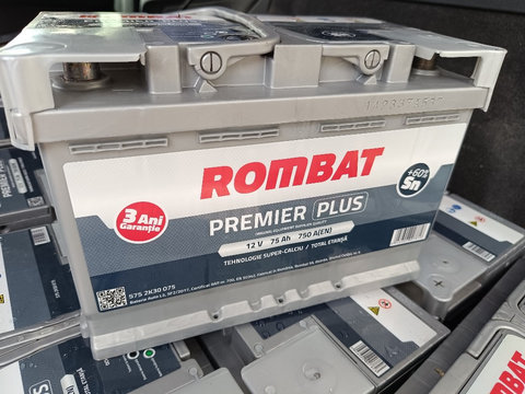 Baterie acumulator auto Rombat 75Ah 750a Rombat Premier Plus 12V * noua * 2023