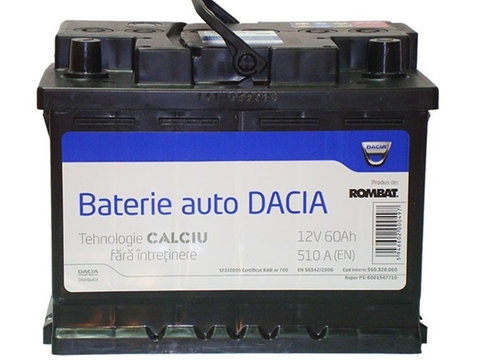 Baterie Dacia 60Ah 6001547710