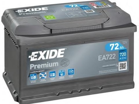 Baterie de pornire AUDI 90 (8C, B4), AUDI 80 Avant (8C, B4), AUDI 500 (43, C2) - EXIDE EA722