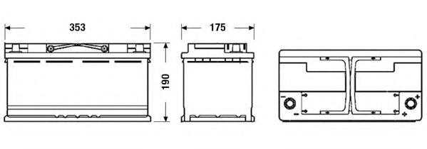 Baterie de pornire BMW X5 (E70) (2007 - 2013) EXIDE EK950