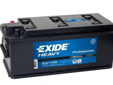 Baterie de pornire EG1705 EXIDE pentru Iveco Mk