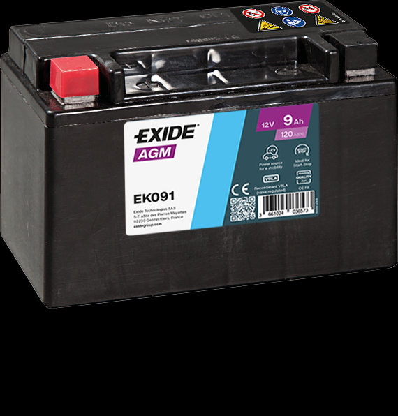 Baterie de pornire EXIDE Start-Stop 9Ah 12V