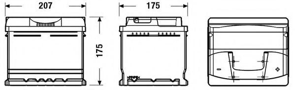 Baterie de pornire FORD FIESTA Mk IV (JA_, JB_) (1995 - 2002) EXIDE _EB442