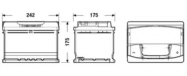 Baterie de pornire FORD TRANSIT Van (E_ _) (1994 - 2000) EXIDE _EA612