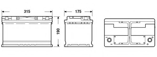 Baterie de pornire MERCEDES C-CLASS (W204) (2007 - 2014) EXIDE EK800 piesa NOUA