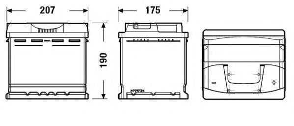 Baterie de pornire PEUGEOT 206 SW (2E/K) (2002 - 2016) EXIDE EB500