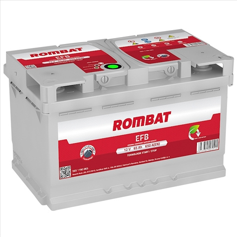 Baterie de pornire ROMBAT EFB 65Ah 12V