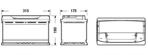 Baterie de pornire VW TRANSPORTER V bus (7HB, 7HJ, 7EB, 7EJ, 7EF, 7EG, 7HF, 7EC) (2003 - 2016) EXIDE EA900 piesa NOUA