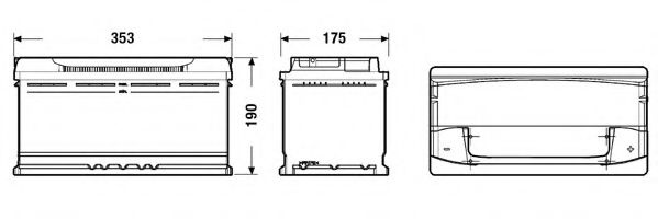 Baterie de pornire VW TRANSPORTER V bus (7HB, 7HJ, 7EB, 7EJ, 7EF, 7EG, 7HF, 7EC) (2003 - 2016) EXIDE _EA1000 piesa NOUA