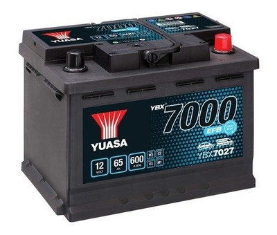 Baterie de pornire YUASA YBX7027 EFB 65Ah 12V