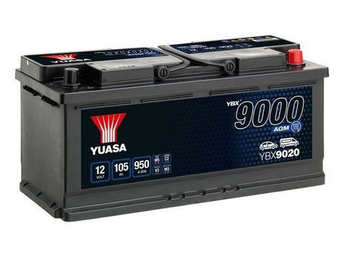 Baterie de pornire YUASA YBX9020 AGM 105Ah 12V