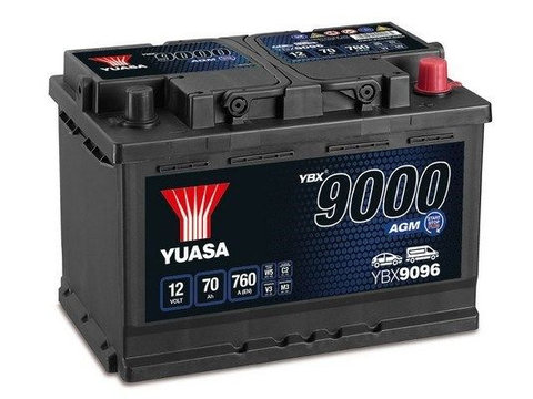 Baterie de pornire YUASA YBX9096 AGM 70Ah 12V