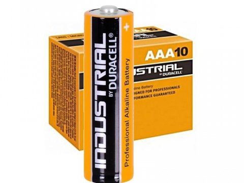 Baterie Duracell Alcalina AAA Set 10 Buc LR03/MN2400 Industrial