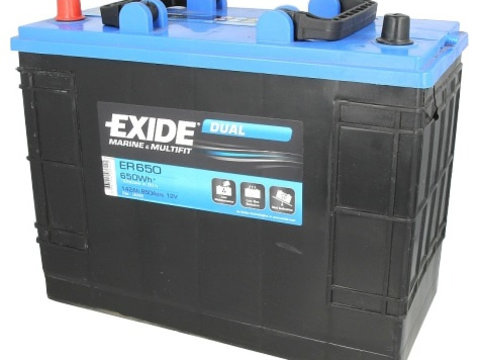 Baterie Exide Dual, Marine &amp; Multifit 142Ah 850A 12V ER650