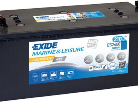 Baterie Exide Equipment Gel, Marine &amp; Luisure 210Ah 1030A 12V ES2400