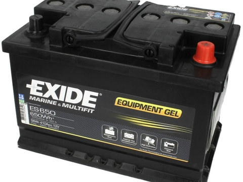 Baterie Exide Equipment Gel, Marine &amp; Multifit 56Ah 460A 12V ES650