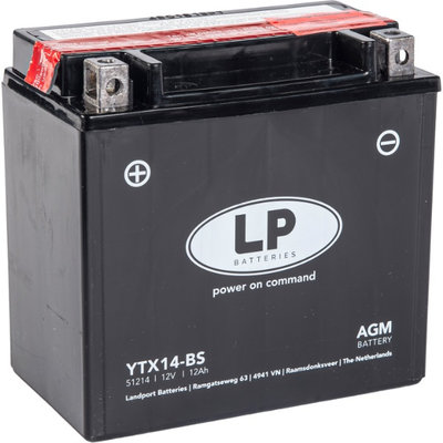 Baterie Moto LP Batteries Agm 12Ah 190A 12V LTX14-
