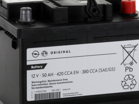 Baterie Oe Opel 50Ah 12V 420A 95527530 SAN52506