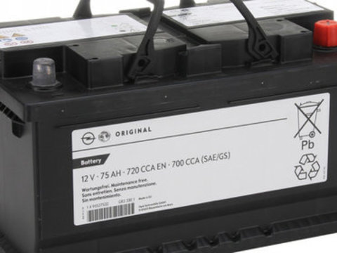 Baterie Oe Opel 75Ah 12V 720A 95527532 SAN52520