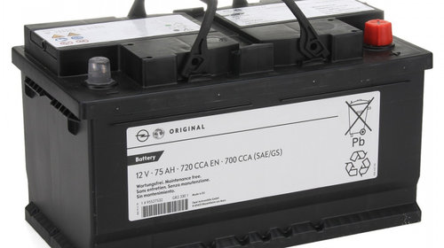 Baterie Oe Opel 75Ah 720A 12V 95527532