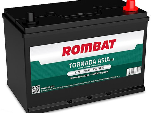 Baterie Rombat Tornada Asia 100Ah 750A 60036H0075ROM