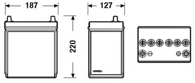 Baterie SUZUKI WAGON R (2003 - 2005) Exide EB356