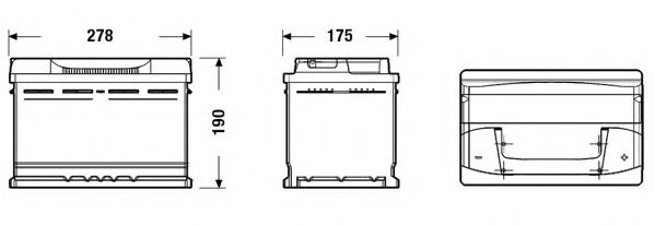 Baterie VOLVO V40 combi (VW) (1995 - 2004) Exide _EB740