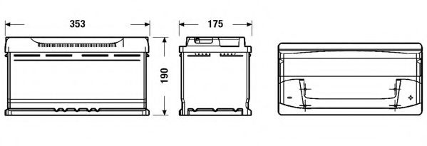 Baterie VW TRANSPORTER Mk IV caroserie (70XA) (1990 - 2003) Exide _EB950