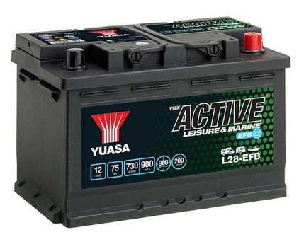 Baterie Yuasa Active Leisure &amp; Marine EFB 12V 75Ah 730A L28-EFB