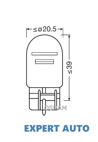 Bec 12v w21/5w original set 10 buc osram