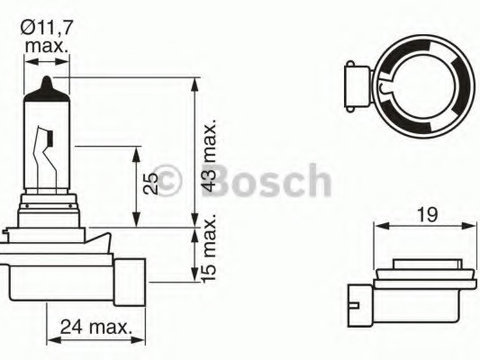 Bec far faza lunga 1 987 302 081 BOSCH pentru Renault Megane Ford C-max Ford Grand Vw Passat Renault Gran Mitsubishi Asx Mitsubishi Rvr Nissan Almera Seat Ibiza Peugeot 508 Bmw X5 Bmw X6 Land rover Freelander Land rover Lr2 Bmw Seria 3 Bmw Seria 5 Ni