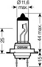 Bec far faza lunga 64210SUP OSRAM pentru Opel Cors