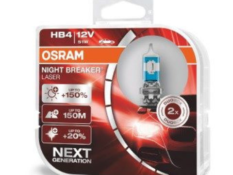 Bec far faza lunga 9006NL-HCB OSRAM pentru Mitsubishi Outlander Seat Alhambra Seat Ibiza Seat Leon Vw Eurovan Vw Kombi Vw Transporter Mitsubishi Galant Mitsubishi Lancer Mitsubishi 3000 Bmw Seria 3 Nissan Mistral Nissan Terrano Nissan Maxima Skoda Oc